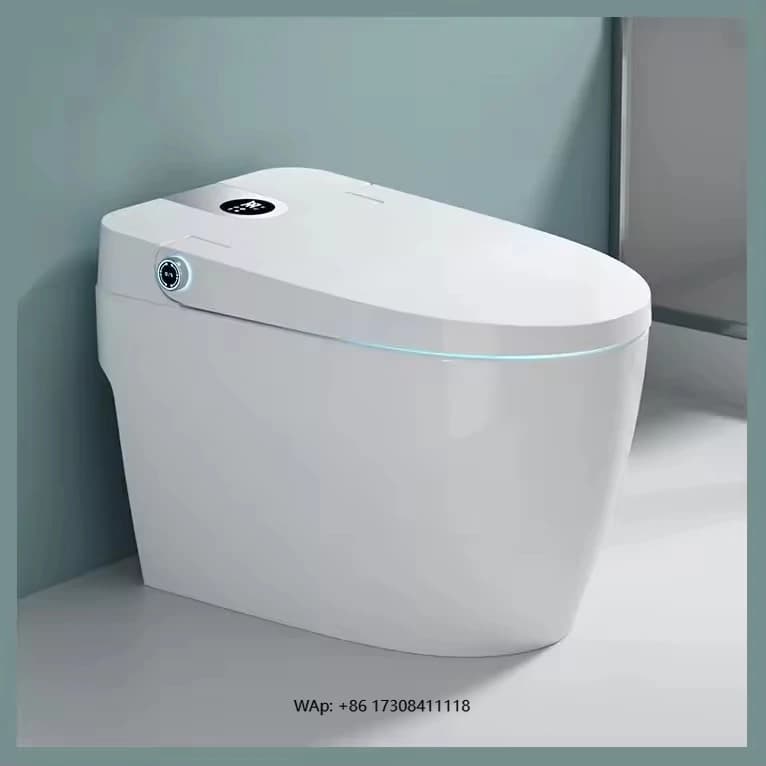 Advanced Elongated Smart Ceramic Toilet Bowl with Remote Control Seat Heating Bathroom Tank Sunked Trap S included