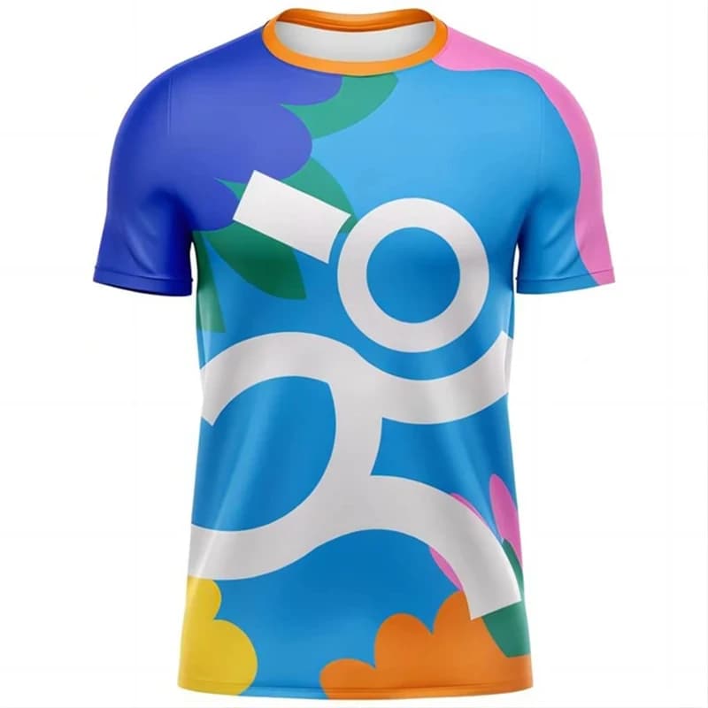 Magliette da corsa di moda semplice Estate Casual Fitness all'aperto 3D stampato Uomo Donna T-shirt sportive Girocollo allentato Tuta Tee