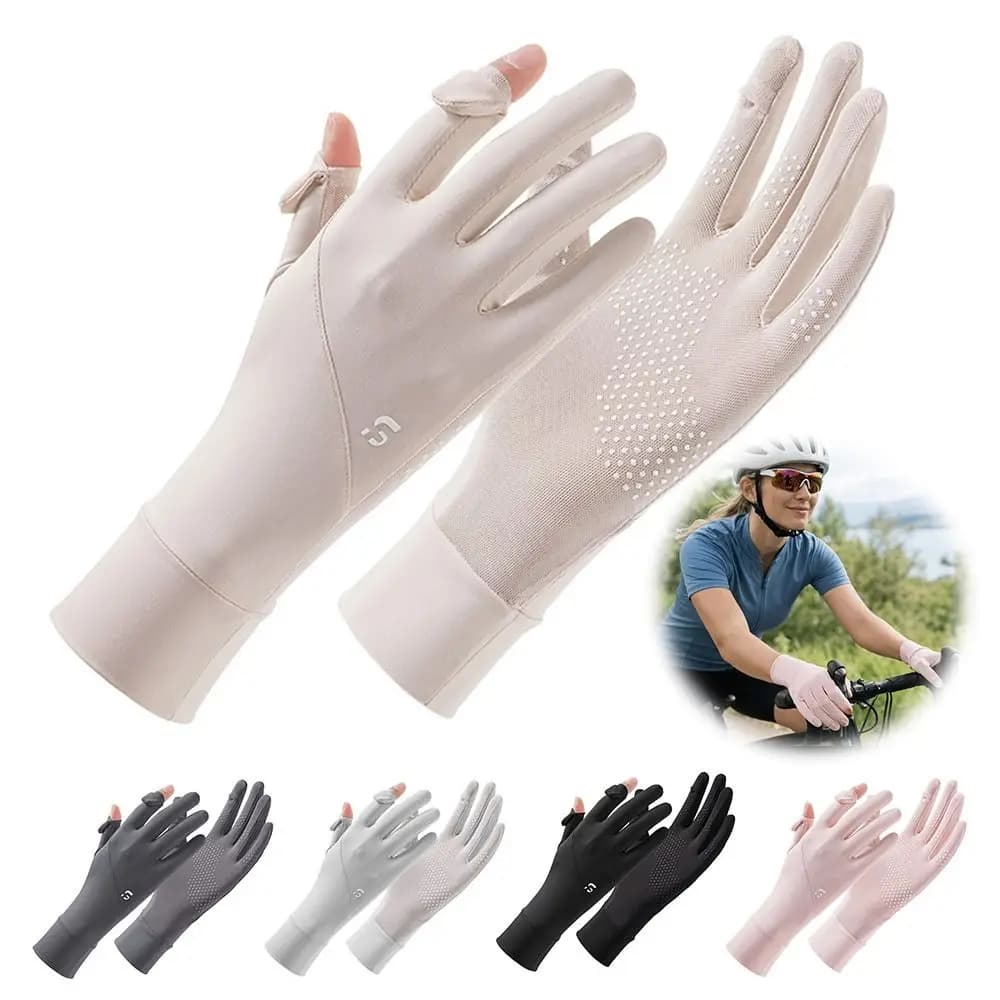 Guanti da guida leggeri con protezione solare, guanti da ciclismo traspiranti antiscivolo, guanti anti UV per touch screen, estivi