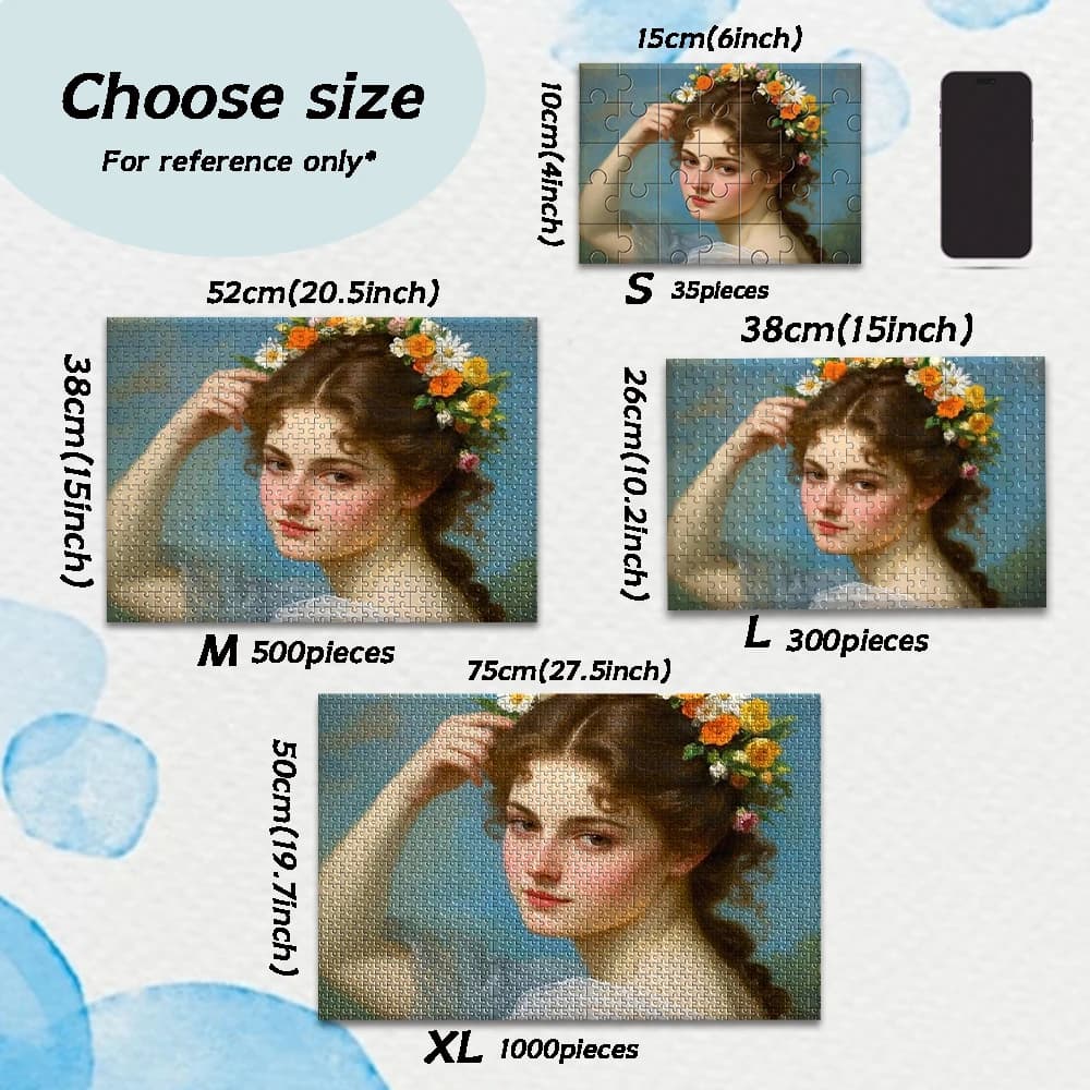 35/300/500pcs women Customized Picture Custom DIY Personalised Photo Portrait Puzzles Customizable Poster For Baby Toy Love