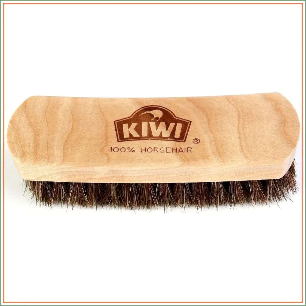 Premium Horsehair Shoe Shine Brush for Polishing & Cleaning