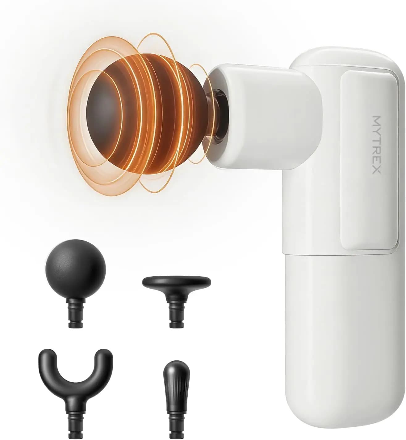 Mini Massage Gun, Portable Deep Tissue Percussion Massager with 4 Heads, Ultra-Quiet Lightweight 205g for Neck & Back, Home, Office & Travel