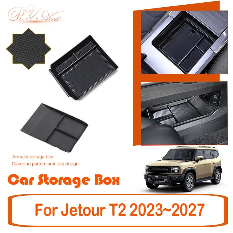Scatola di immagazzinaggio per auto per Jetour T2 Traveller ICH-X K3 2023 2024 2025 2026 2027 Bracciolo anti-sporco Console centrale Box Accessori auto