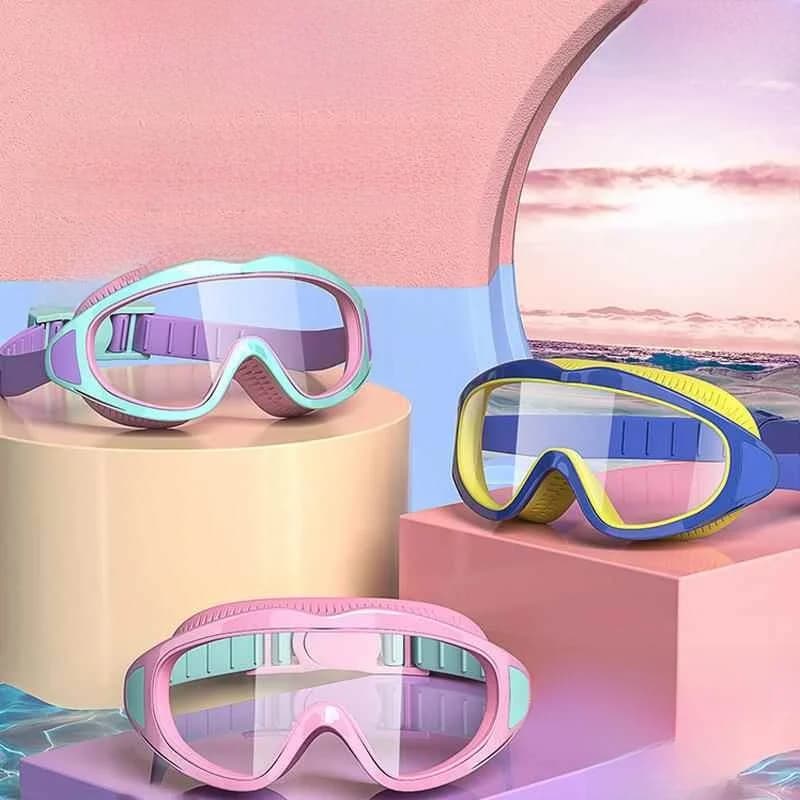 YooYu swimwear for children, waterproof, anti-fog, with large frame, professional swim glasses for boys and girls