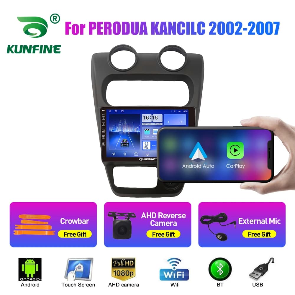 2Din Android Autoradio PerODUA KANCILC 2002-07 2Din Auto Stereo GPS Lettore Video di Navigazione Carplay Android Auto BT WIFI 4G