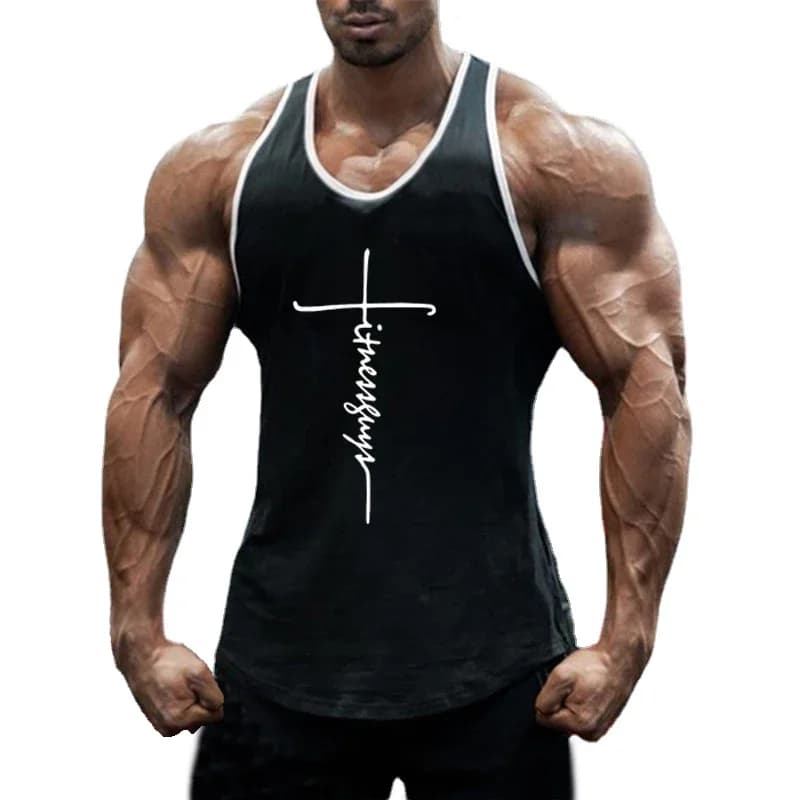 Canotta sportiva in cotone di nuova moda da uomo Camicie senza maniche da palestra Fitness Gilet muscolare da uomo Abbigliamento bodybuilding Canotte da allenamento