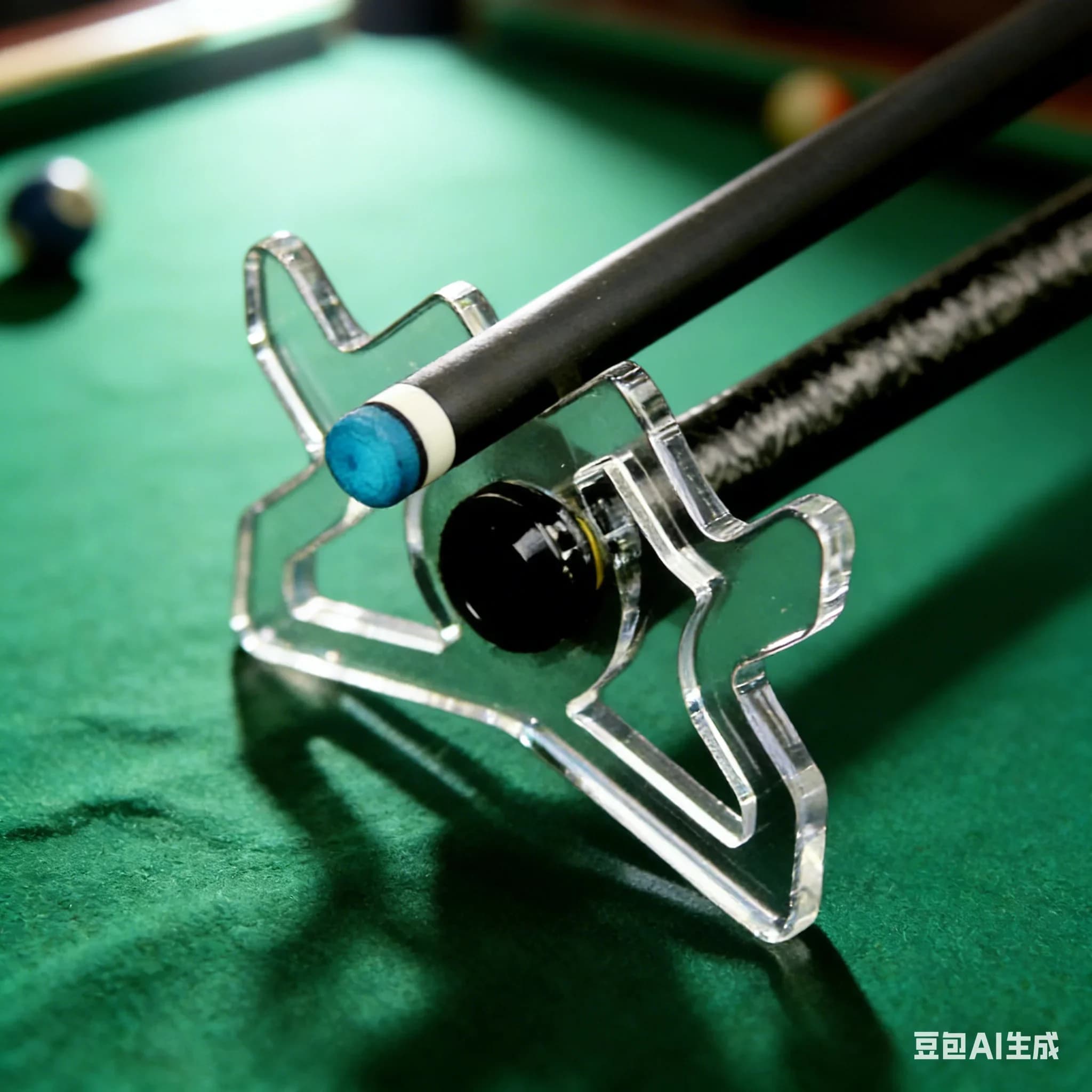 1pc Snooker Cue Ponte Testa Acrilico Trasparente Forma di Corona Pole Holder Testa Per Biliardo/Snooker Piscina Pole Holder Accessori