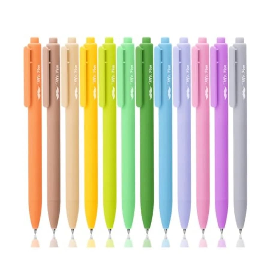 Retractable Gel Pens,,, Fine Point 0.7mm, Fast Dry, Smooth Writing, Cute Pens for Drawing, Writing Planner and School Supplies