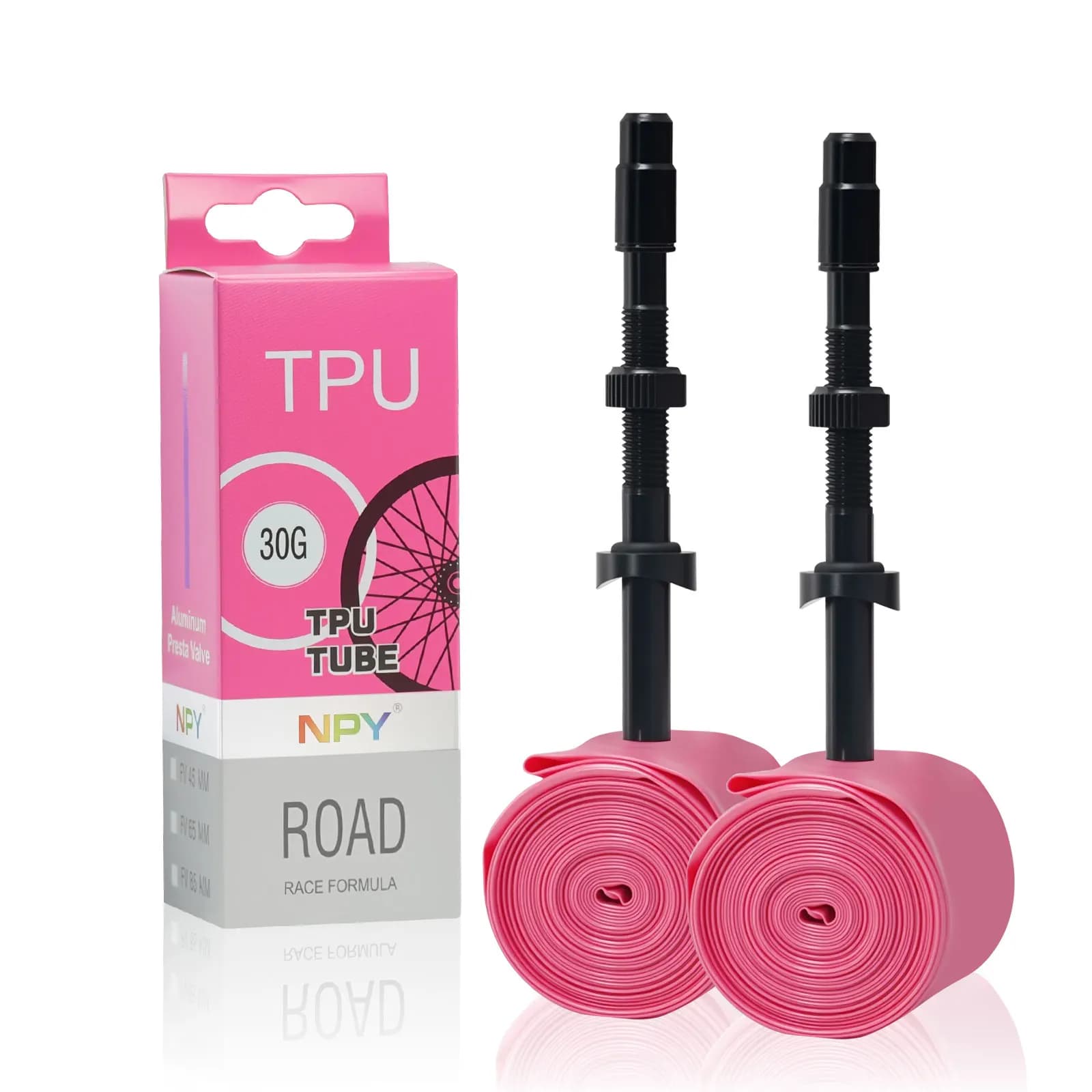 Camera d'Aria Ultraleggera NPY per Bicicletta 700x18-32c, Valvola in Lega di Alluminio 45/65/85mm, Valvola Francese, Tubo Super Leggero
