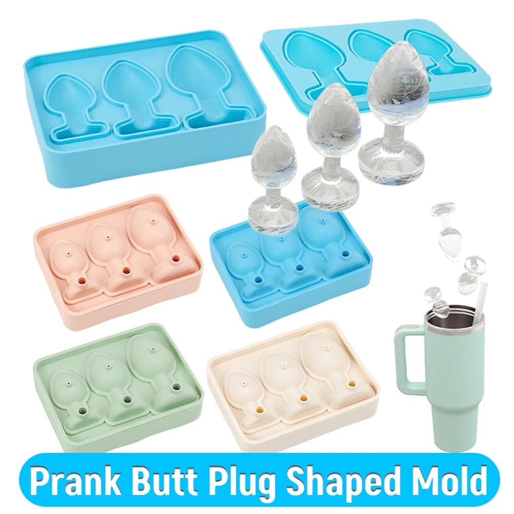 Stampo in Silicone per Cubetti di Ghiaccio a Forma di Scherzo, Vassoio Divertente per Cubetti di Ghiaccio, Stampi Originali per Cubetti di Ghiaccio per Torte Fai da Te, Cioccolato e Caramelle