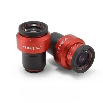 Oculare per microscopio a campo ampio regolabile WF30X/8MM per oculari per microscopio trinoculare binoculare con zoom stereo Rosso Nero