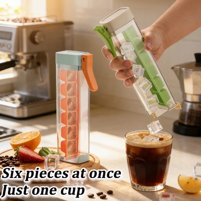 Vassoio per cubetti di ghiaccio con coperchio, facile da usare, in silicone alimentare, mini griglia per la produzione di ghiaccio, contenitore per congelatore, strumento da cucina riutilizzabile
