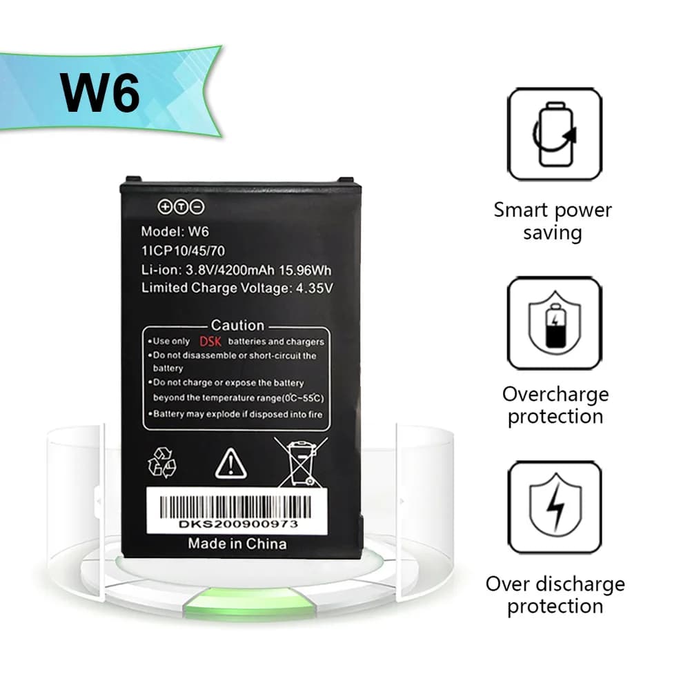 ANYSECU W6 4200mAh batteria per W6 Walkie Talkie Phone Zello PTT Moblie Phone