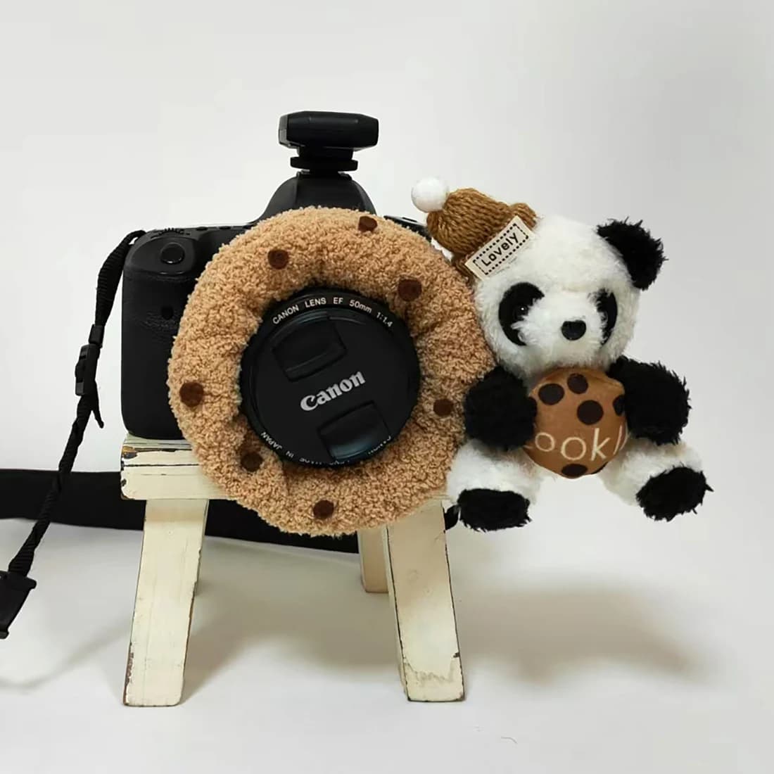 Obiettivo per attrazione fotografica per bambini Buddy Knitting Obiettivo per fotocamera Compagno Accessorio per fotografia Accessori per studio fotografico