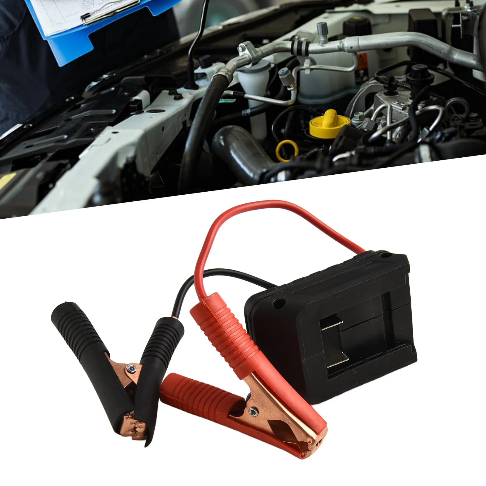 Caricabatteria Nero Rosso Cavo boost per auto Facile da usare Design pratico Installazione rapida Prestazioni affidabili