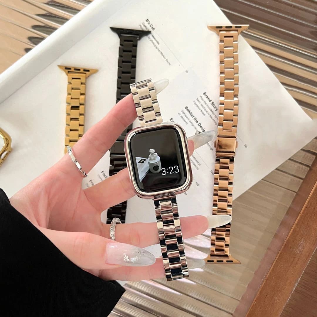 Elegant thin metal strap for Apple Watch 11 band 42mm 46mm 44mm 41mm 38 45 iWatch series 10 98765 SE 3