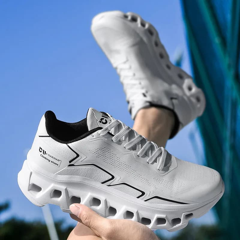 Men's Running Shoes Jogging Breathable Luxury Shoes Mesh Cushioning Non-Slip Outdoor Couple Trainer Race Sneakers Off-road Shoes