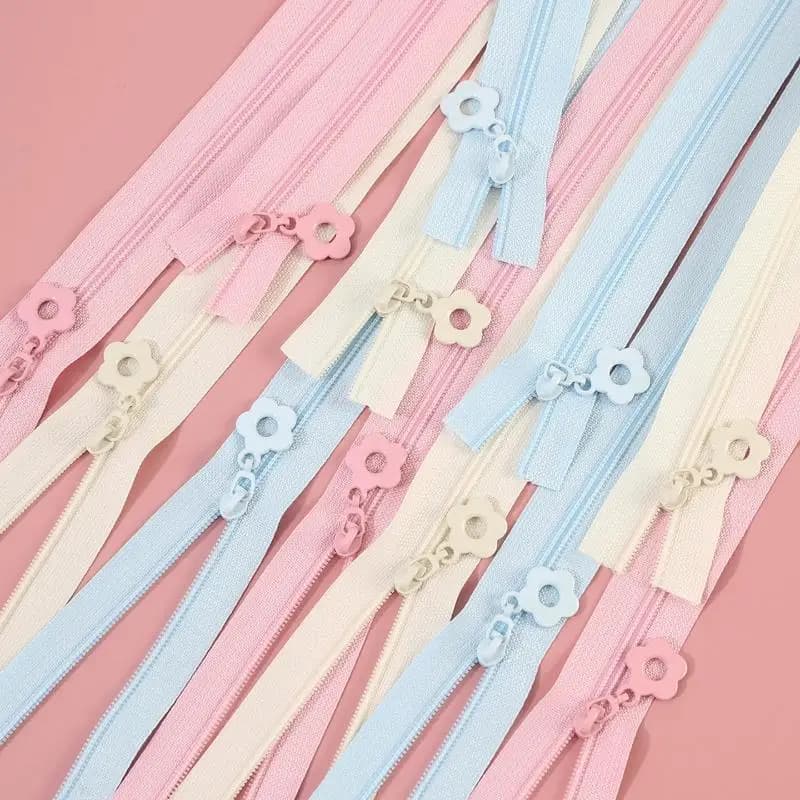 2.0 Meters Zipper + 5 Zipper Heads,Nylon Zippers Tapes Home Sewing DIY Replacement Zipper Repair Kit Garment Accessories