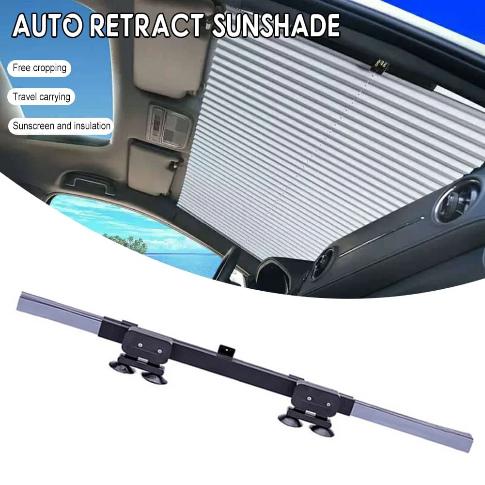 Front Window Sun Curtains / Car Seat Curtains Retractable Windscreen Curtains for Sun visor Sun Curtains for Car Solar UV Summer