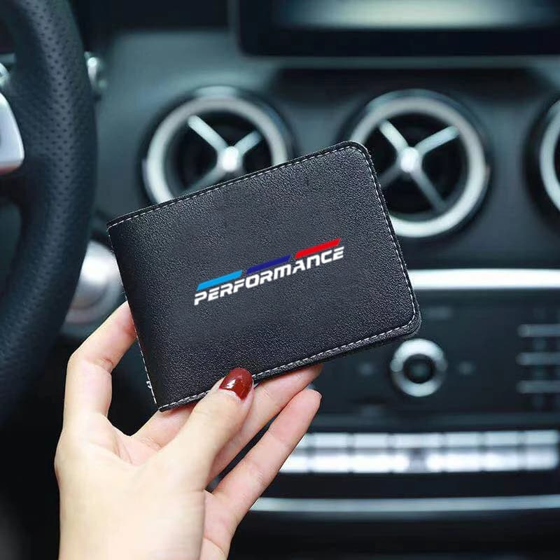 Car Driver License Bag Documents ID Card Holder Wallet Sticker For BMW X1 f48 f36 f40 f32 X5 e53 x6 e71 Performance Accessories