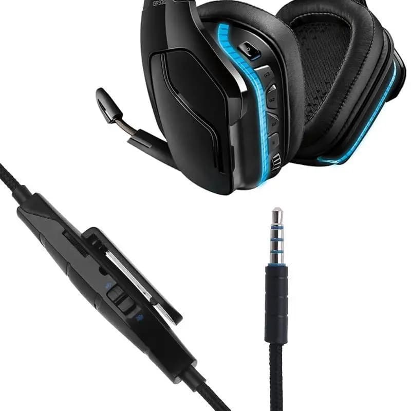 Y1UB 3.5mm Earphone Cable with Inline Control for G633 G933 Gaming Headset Headphone Accessories