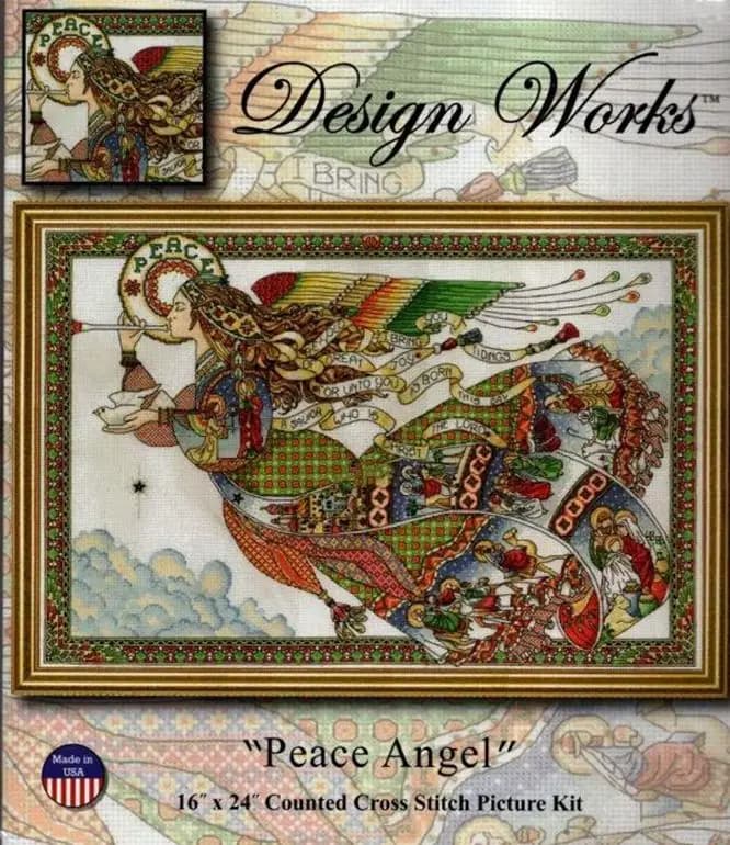 DW 5993 Angel of Peace 70-49 Cross Stitch Kit 18ct 14ct 16CT 28ct Fabric Cloth Cotton Thread Embroidery Handmade Cross Stitch