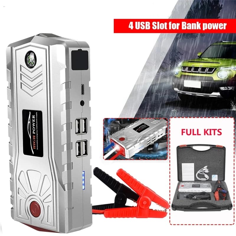 Avviatore d'Emergenza per Auto 32000mAh, Powerbank Portatile, Caricabatterie per Auto 12V, Dispositivo di Avviamento per Auto a Benzina e Diesel