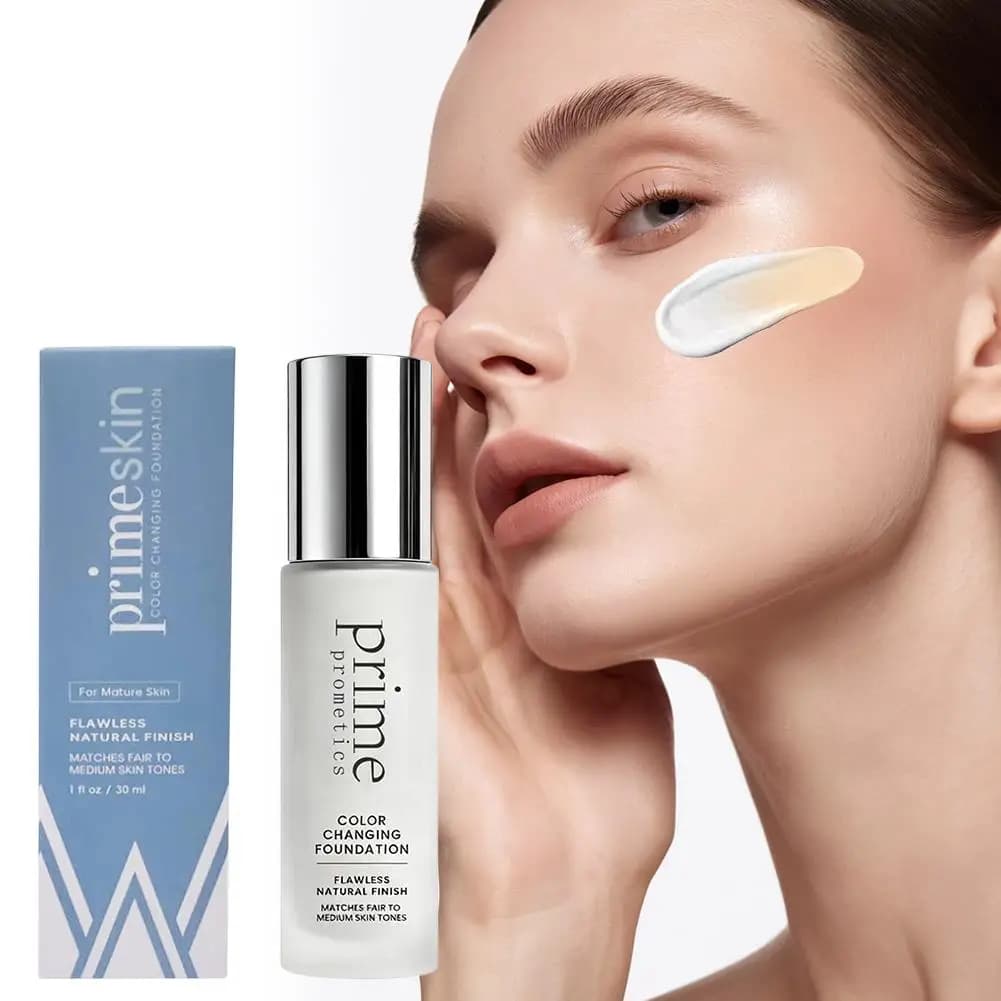 Prime Prometics Color Changing Foundation Flawless Natural Finish Base Makeup Auto Adjusts LongLasting Hydrating Face Foundation
