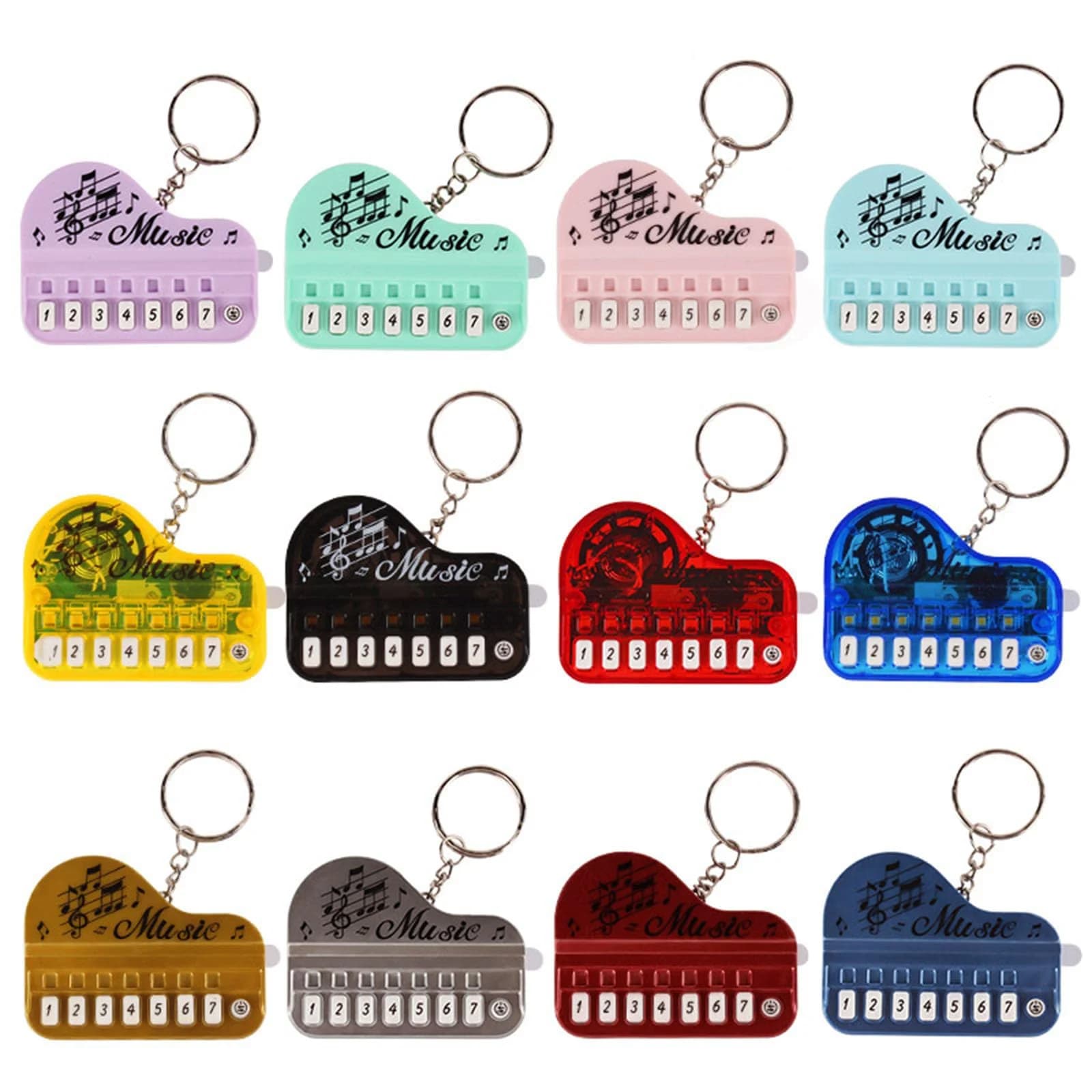 Mini Portachiavi Pianoforte Elettronico - Giocattolo Musicale Suonabile Antistress, Accessorio per Borsa, Regalo di Compleanno Divertente e Creativo