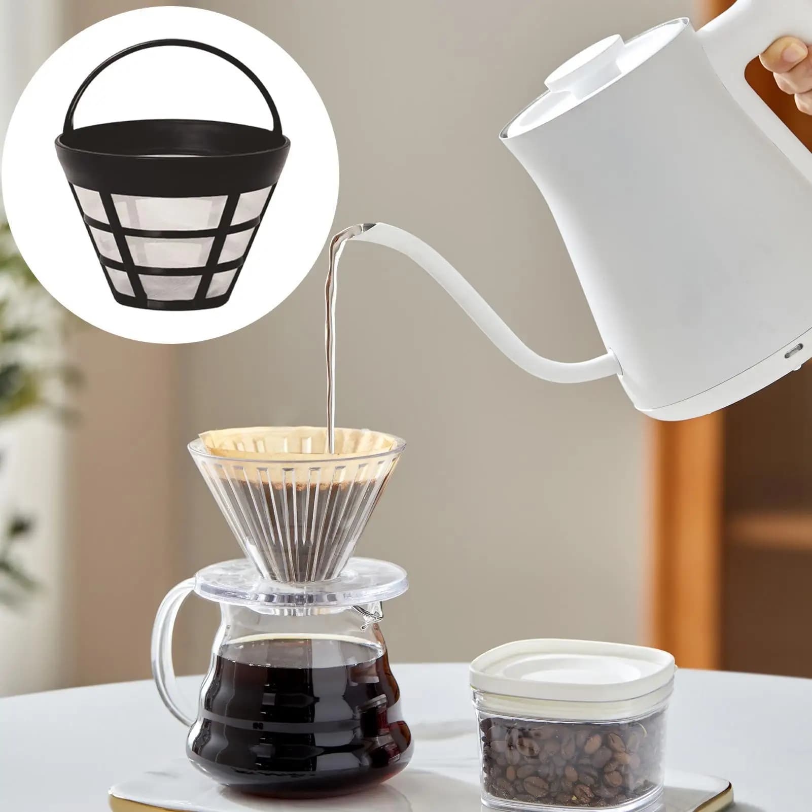 Coffee filter Reusable in Cestello Shape, Cone Filtrante 80 Mesh, Coffee filter at Cestello for Home, Kitchen, Cafeteria, Place of Work