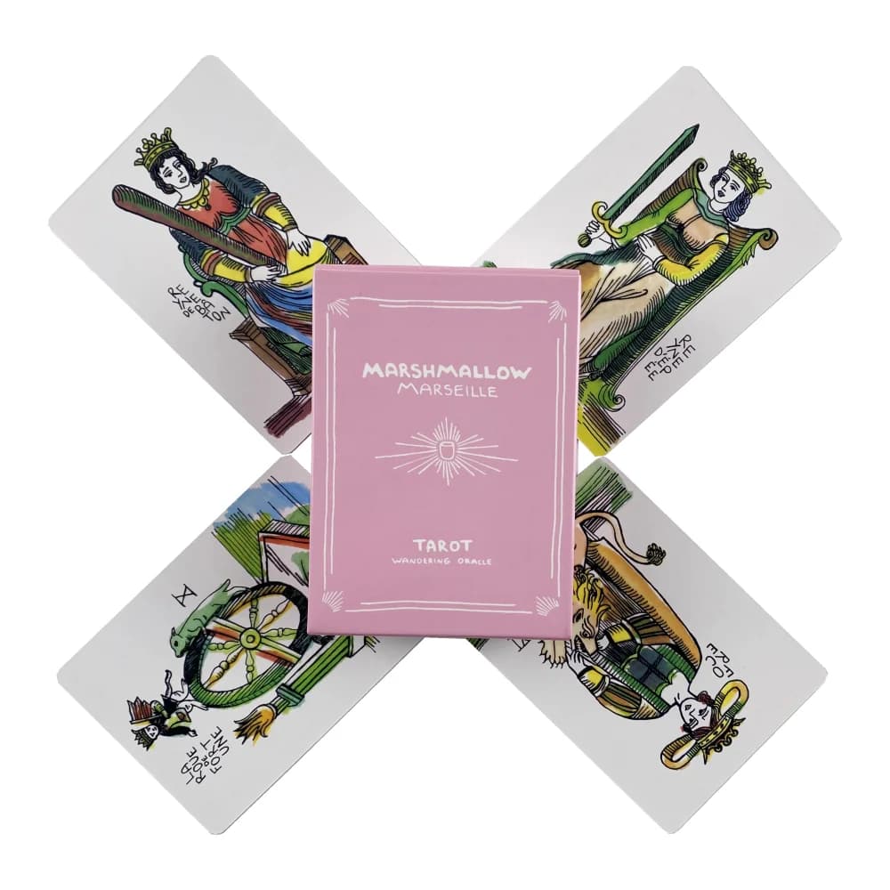 Marshmallow Marseille tarocchi A 78 Deck Oracle English Visions divinazione Edition Borad Playing Games