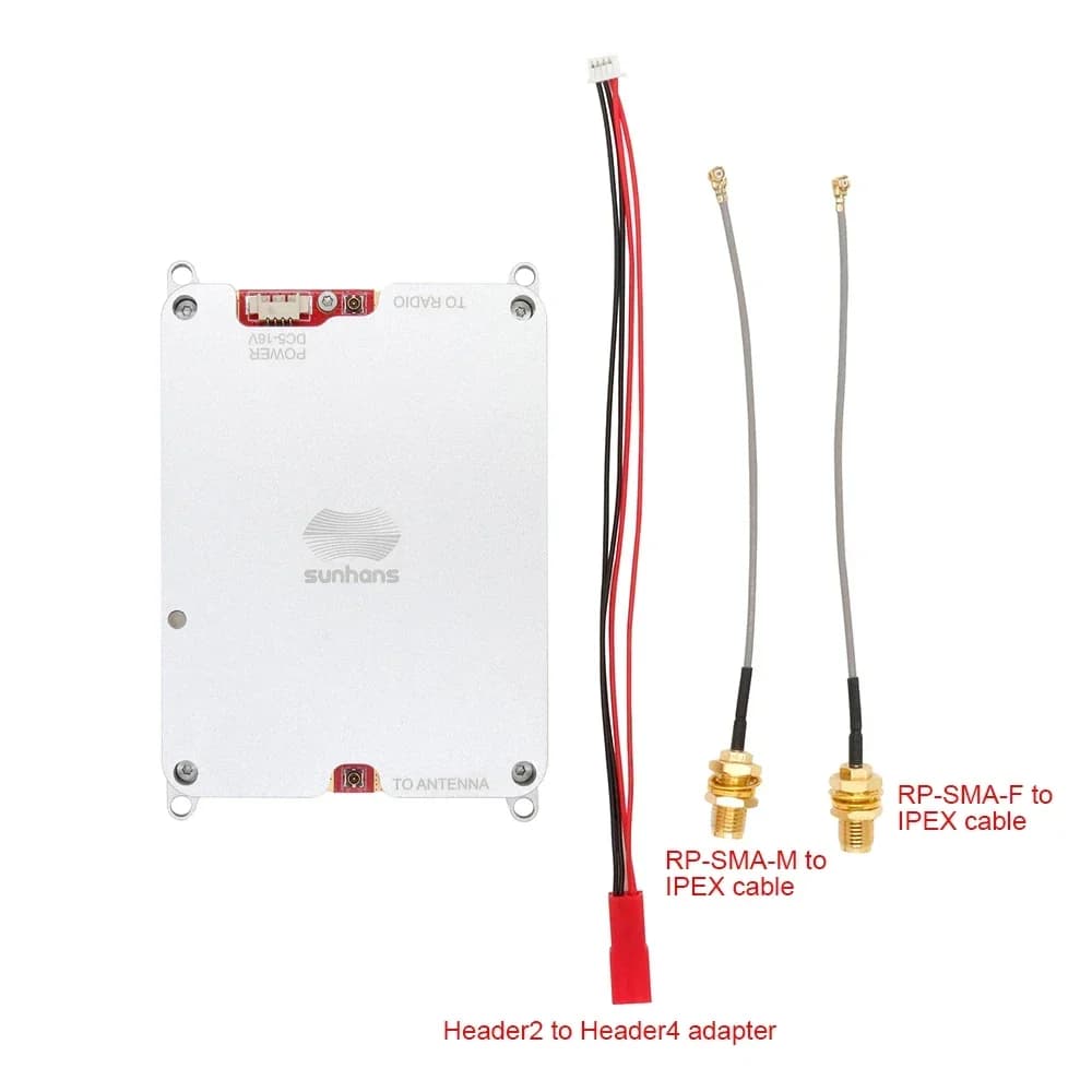 Amplificatore di Segnale WiFi Dual Band 2.4GHz e 5.8GHz 4W Sunhans eSunRC, Antenna WiFi, Ripetitore e Amplificatore per Droni UAV