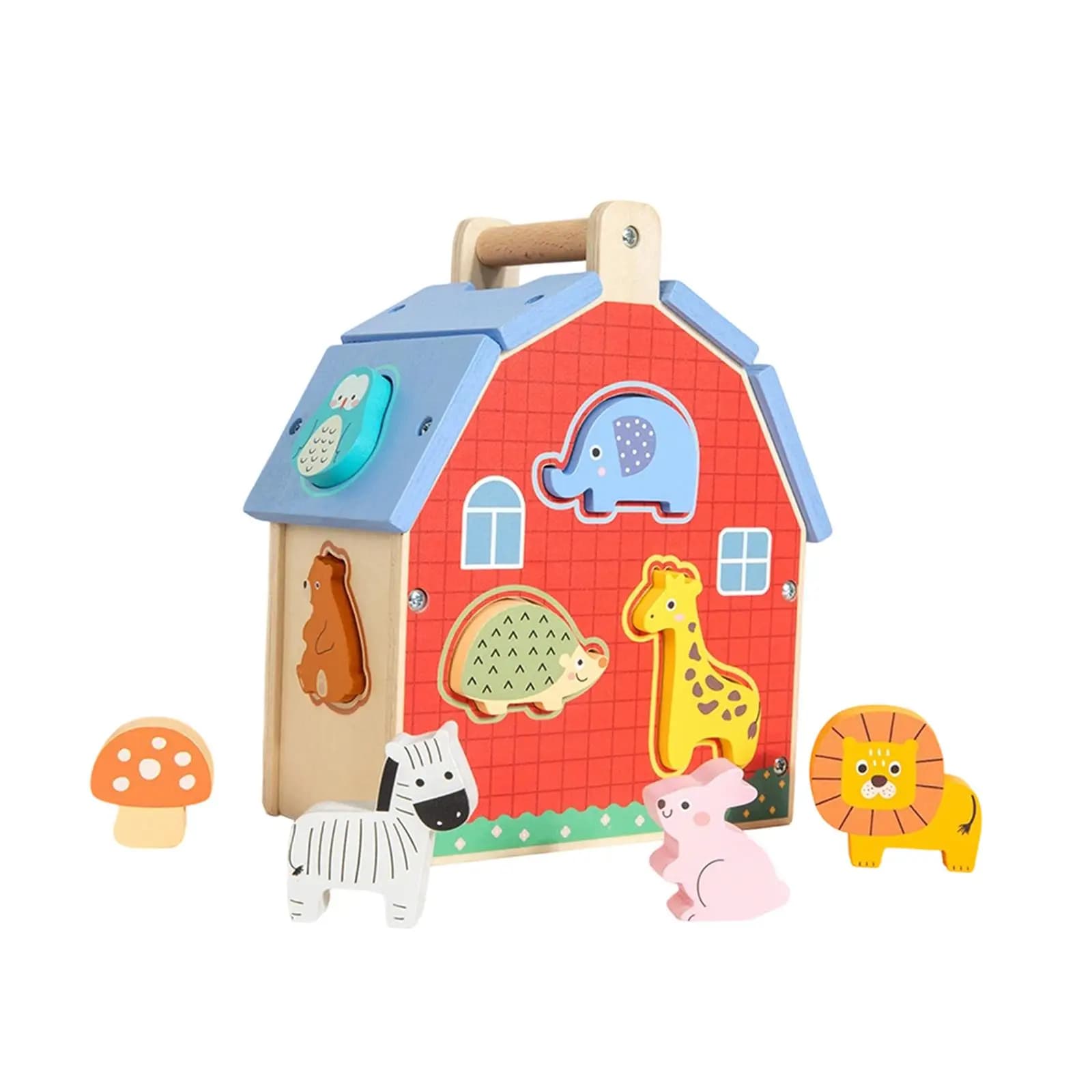 Giocattolo per l'ordinamento delle forme, per lo sviluppo del pensiero logico, giocattolo per l'ordinamento delle forme animali per bambini, blocchi in legno per il riconoscimento delle forme per bambini dell'asilo