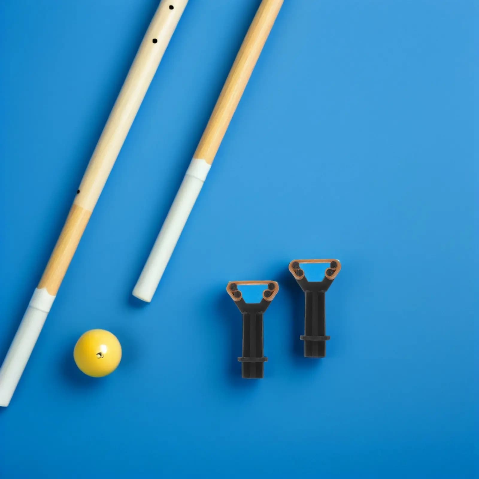 Set di 5 Morsetti per Puntali da Biliardo, Strumento di Riparazione in Gomma Elastica, Allineatore per Puntali da 13mm, Fissaggio a Y per Manutenzione Stecche da Biliardo