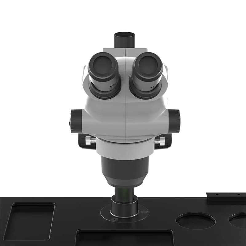 LUOWEI WCI3-6565-M1 Microscopio binoculare Ingrandimento 6.5-65X Base grande WF10X Staffa di messa a fuoco per oculare per laboratorio di riparazione di saldatura