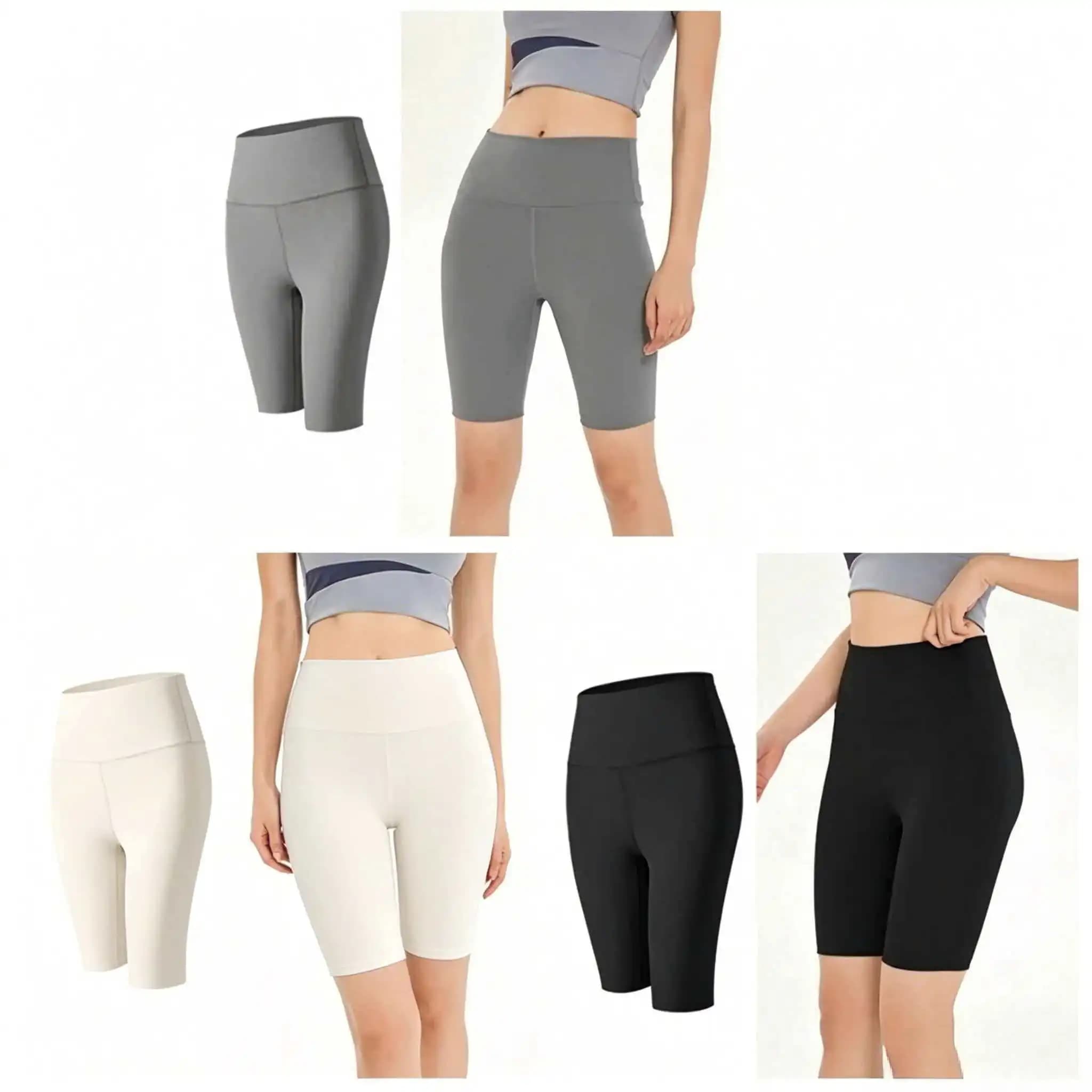 Pantaloncini Yoga Donna a Vita Alta Traspiranti ad Asciugatura Rapida, Shorts Fitness Effetto Push-Up per Sollevamento Glutei, Sport Corsa Ciclismo Allenamento Palestra