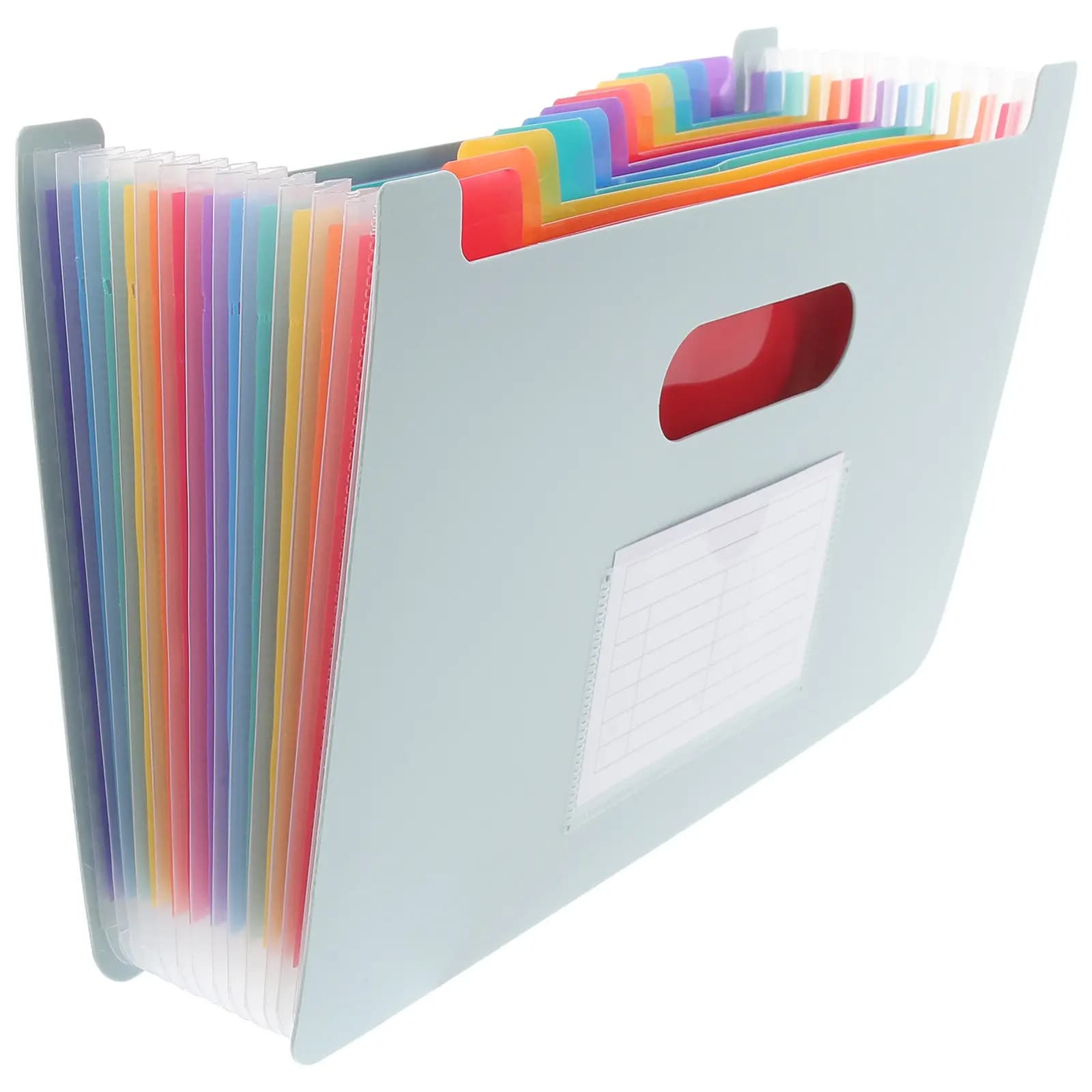 A5 Accordion Folder Expanding File Organizer Multi-Grid Document Storage Bag Lightweight PP Material Receipt Holder for Office