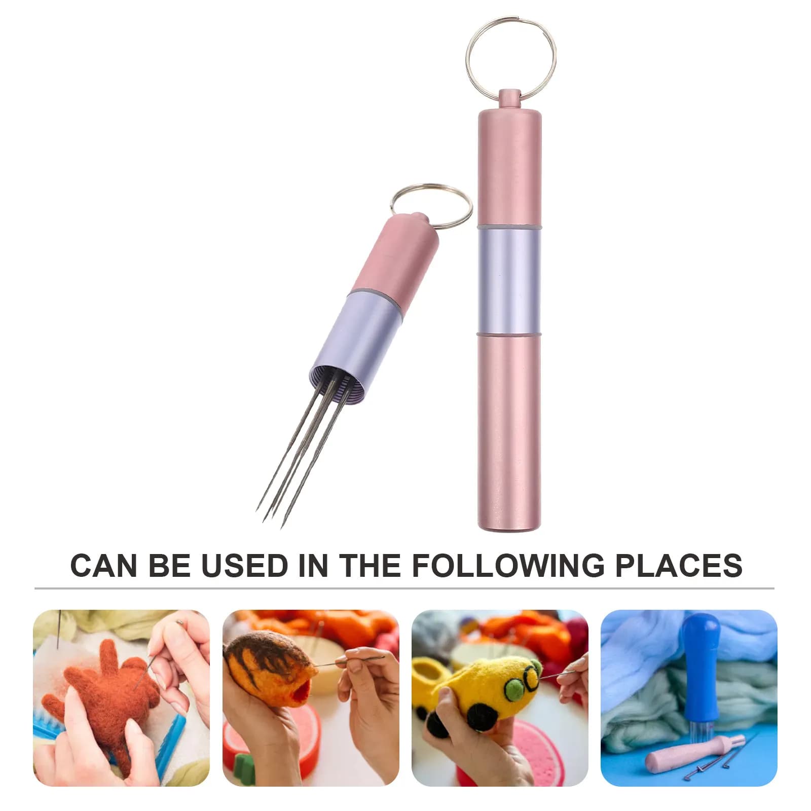 1Set Premium Stainless Steel Embroidery Punch Needle for Adults Beginners Lightweight Portable DIY Craft Tool for Home