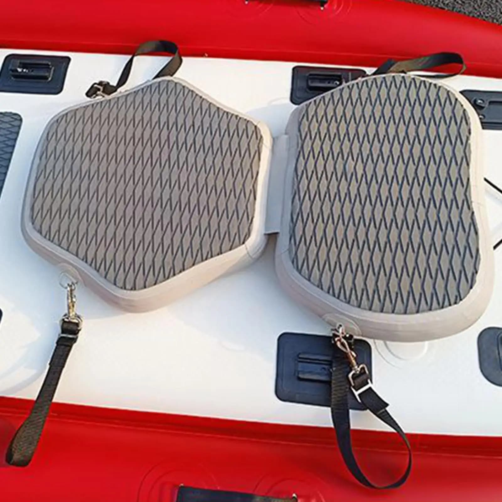 Sedile Gonfiabile per Kayak con Cinghie Regolabili, Schienale in PVC, Sedia per Paddle Board, Canoa, Barca a Remi, Pesca