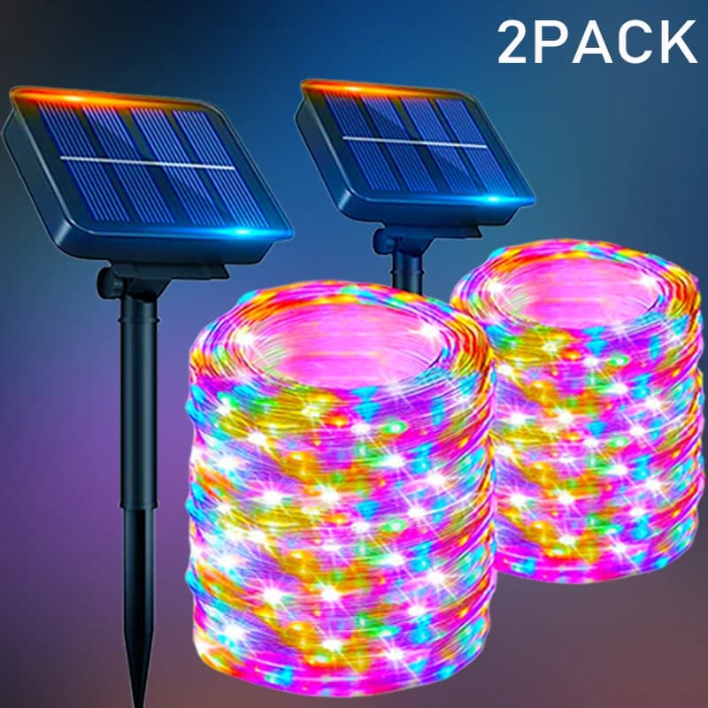 Luci solari natalizie Luci da fata scintillanti da 400 LED impermeabili per esterni per decorazioni natalizie da giardino per feste