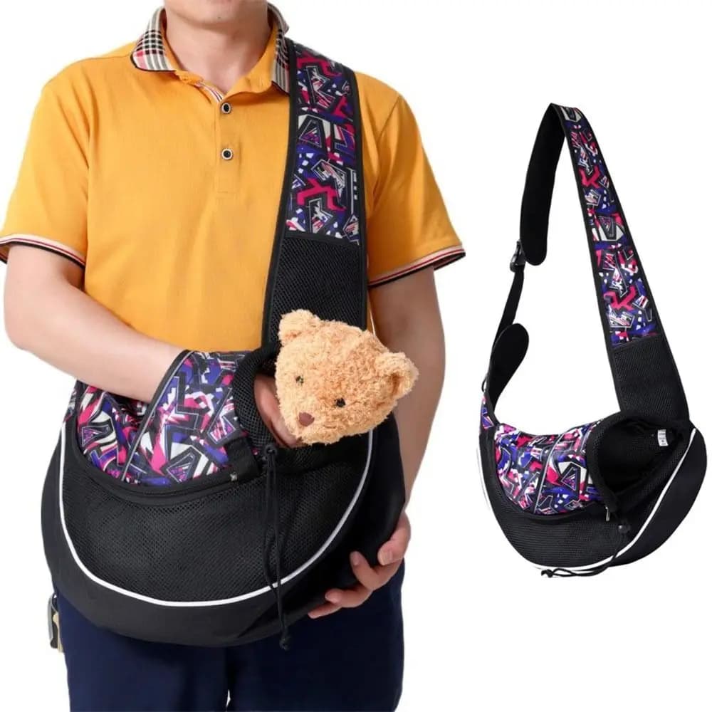 Borsa da trasporto portatile per cani da compagnia Borsa da trasporto comoda e traspirante per gatti Borsa a tracolla regolabile a mano libera