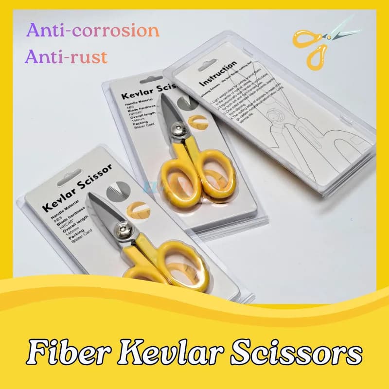 Forbici Miller Tools Sawtooth in Kevlar, Taglierina Multifunzione per Fibra Ottica e Cavo in Rame, Strumento per Spellatura Filo Aramidico