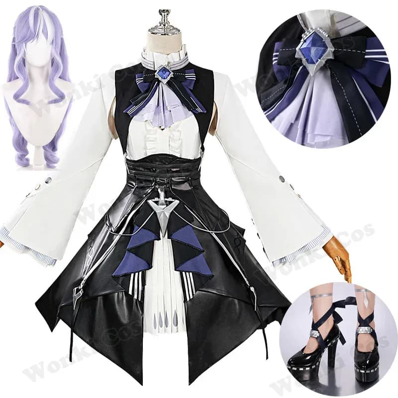 ZZZ Banshee Costume Parrucca Capelli Zenless Zone Vivian Scarpe Cosplay Donna Festa Carnevale Gioco di ruolo Halloween Costumesa;2,c'4,h.