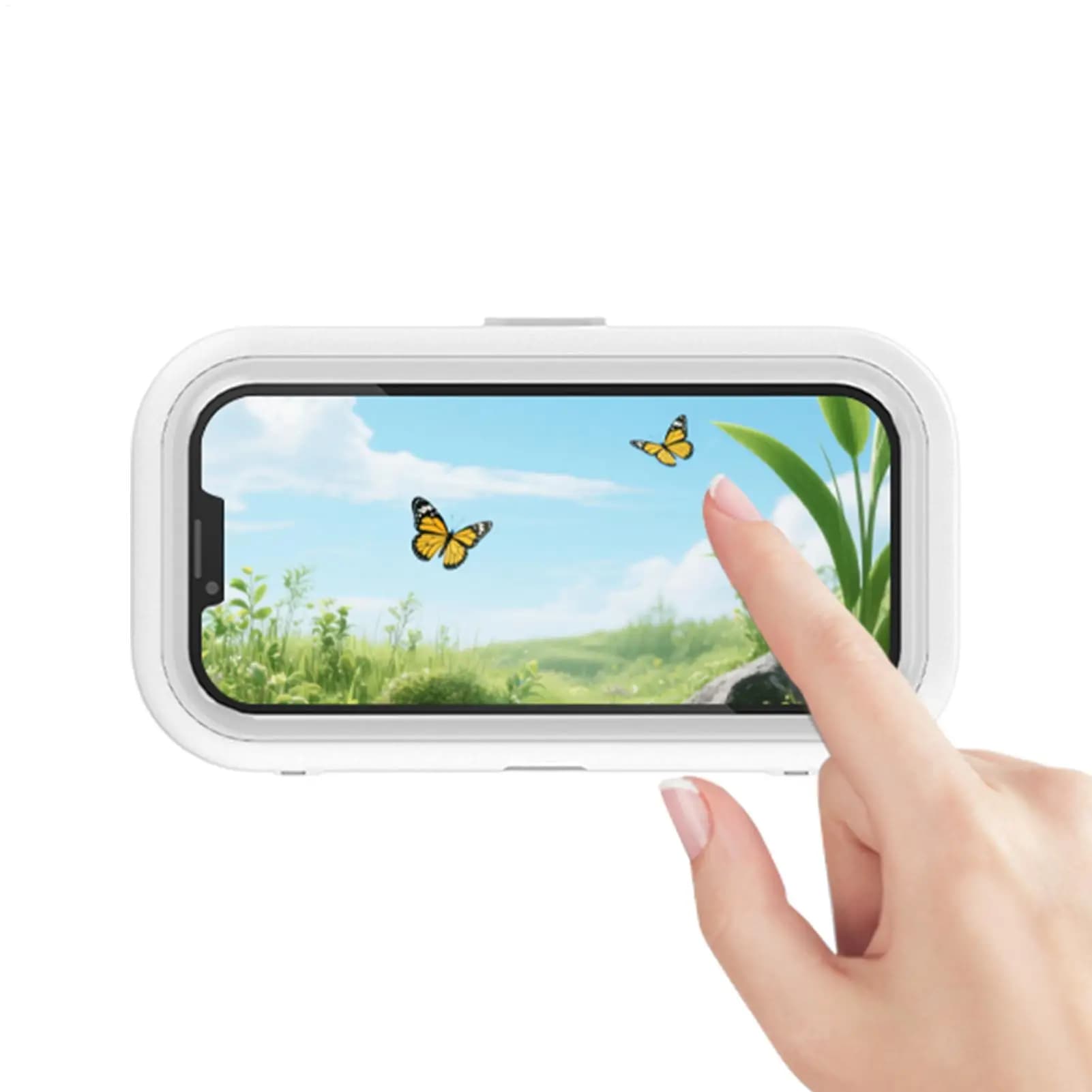 Supporto per telefono da bagno Supporto per rotazione a 360 gradi Touch Screen Supporto per telefono da bagno per specchio Cucina Spiaggia Vasca da bagno Palestra da viaggio