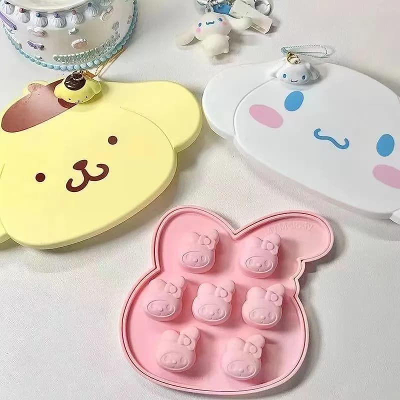 Stampo per Ghiaccio Anime Sanrio Cinnamoroll Kawaii, Melody Pompompurin, Scatola per Cubetti di Ghiaccio, Giocattoli Estivi, Regali di Compleanno