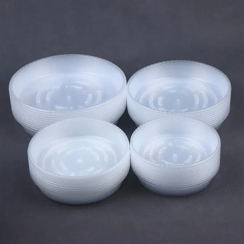 10 pieces new round tray for plastic table plants transparent flower pots to store the basic waste for house flower pots
