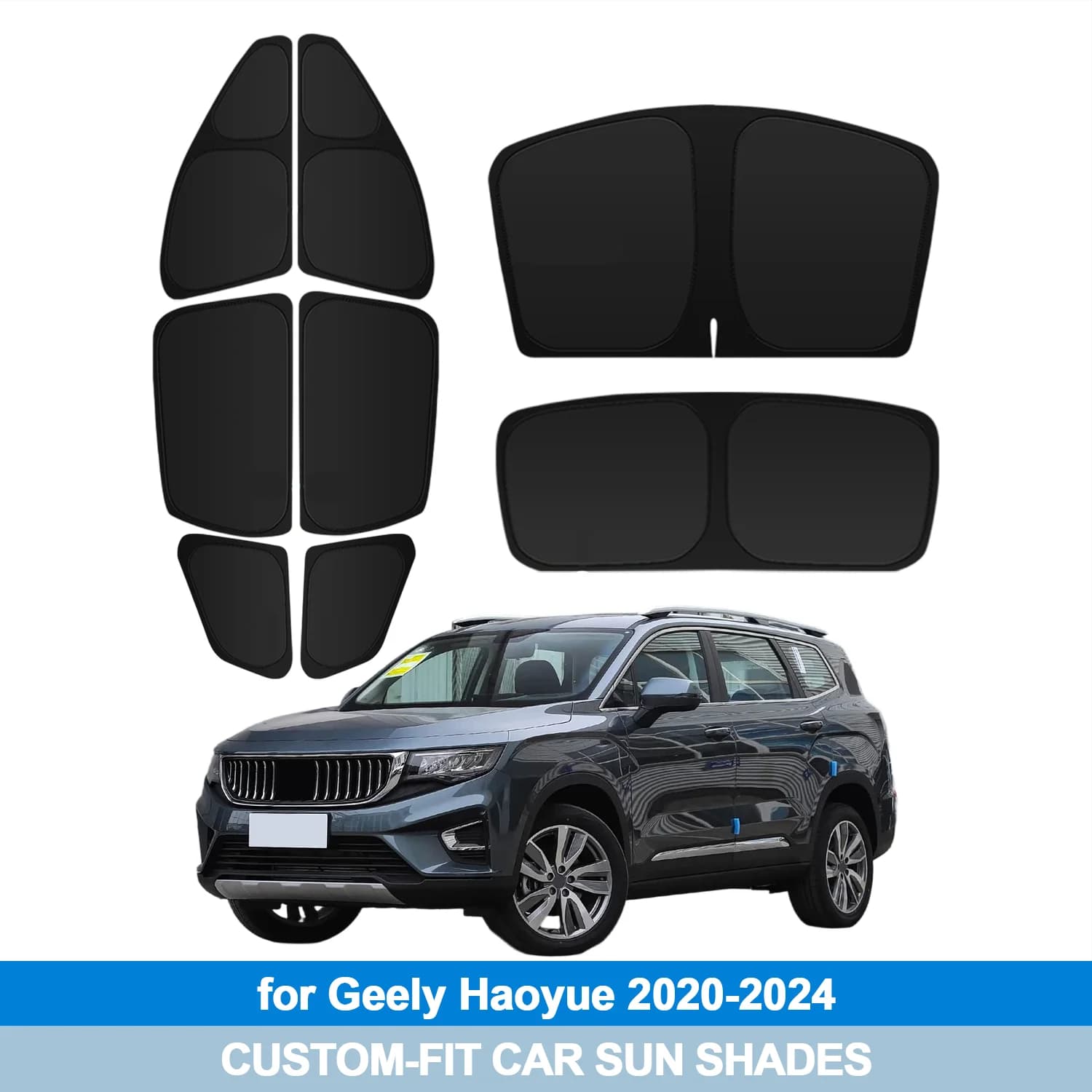 Parasole per Parabrezza e Finestrini Laterali per Geely Haoyue PRO 2020-2024, Protezione Privacy, Accessori Auto