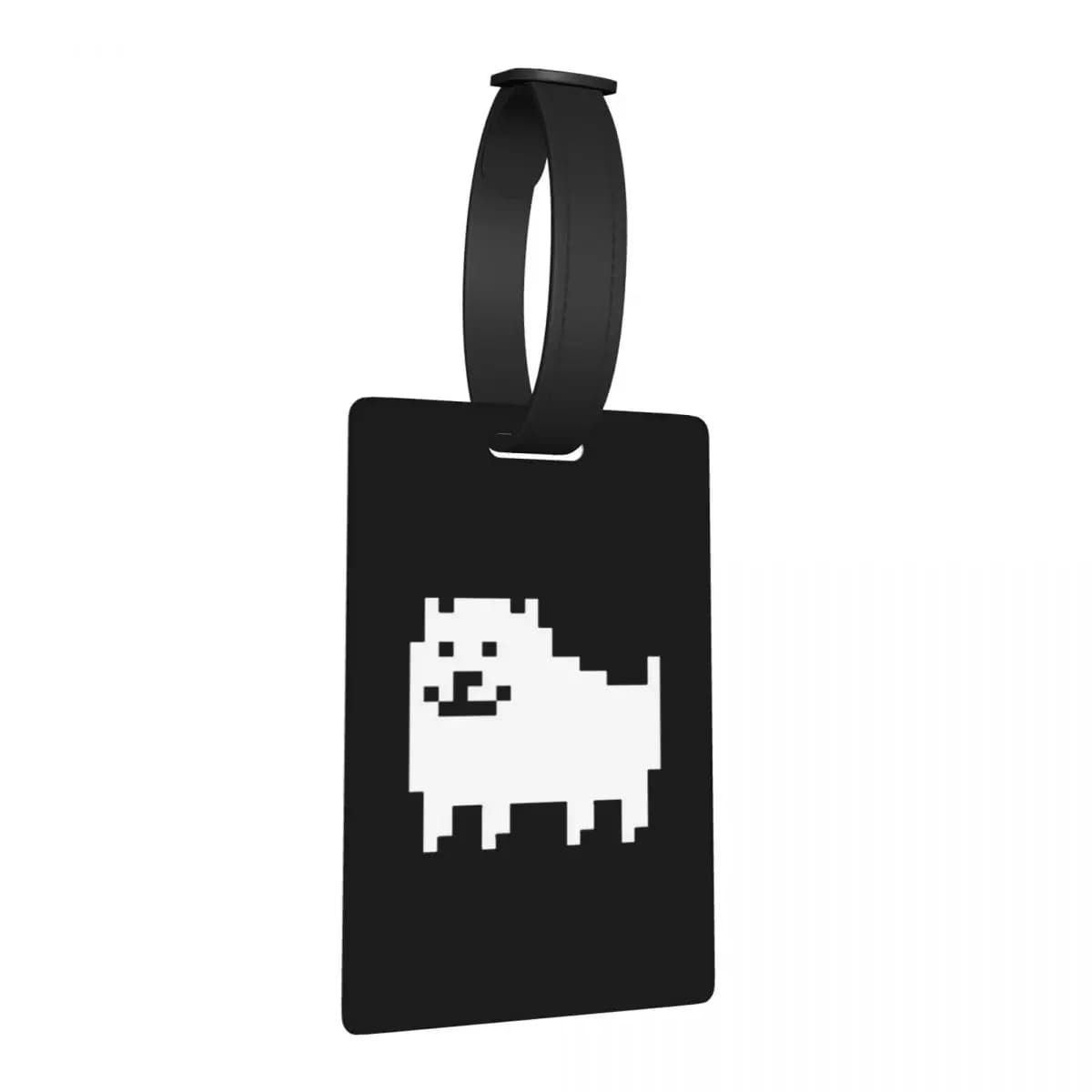 Etichette per bagagli Undertale Annoying Dog, accessori per valigie, etichetta per bagaglio da viaggio, porta etichette per nome e indirizzo