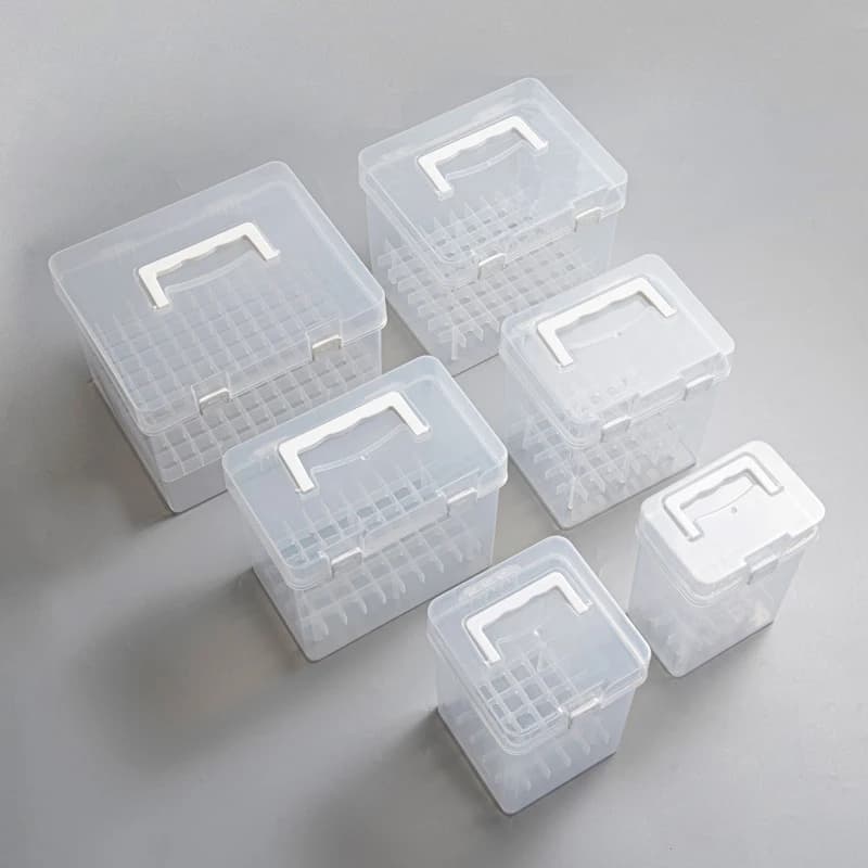 12/24/36/48/60/80 Griglie Scatola di immagazzinaggio di pennarelli Custodia portatile per penna da disegno ad acquerello per la pittura Scatola organizzatore di cancelleria in plastica