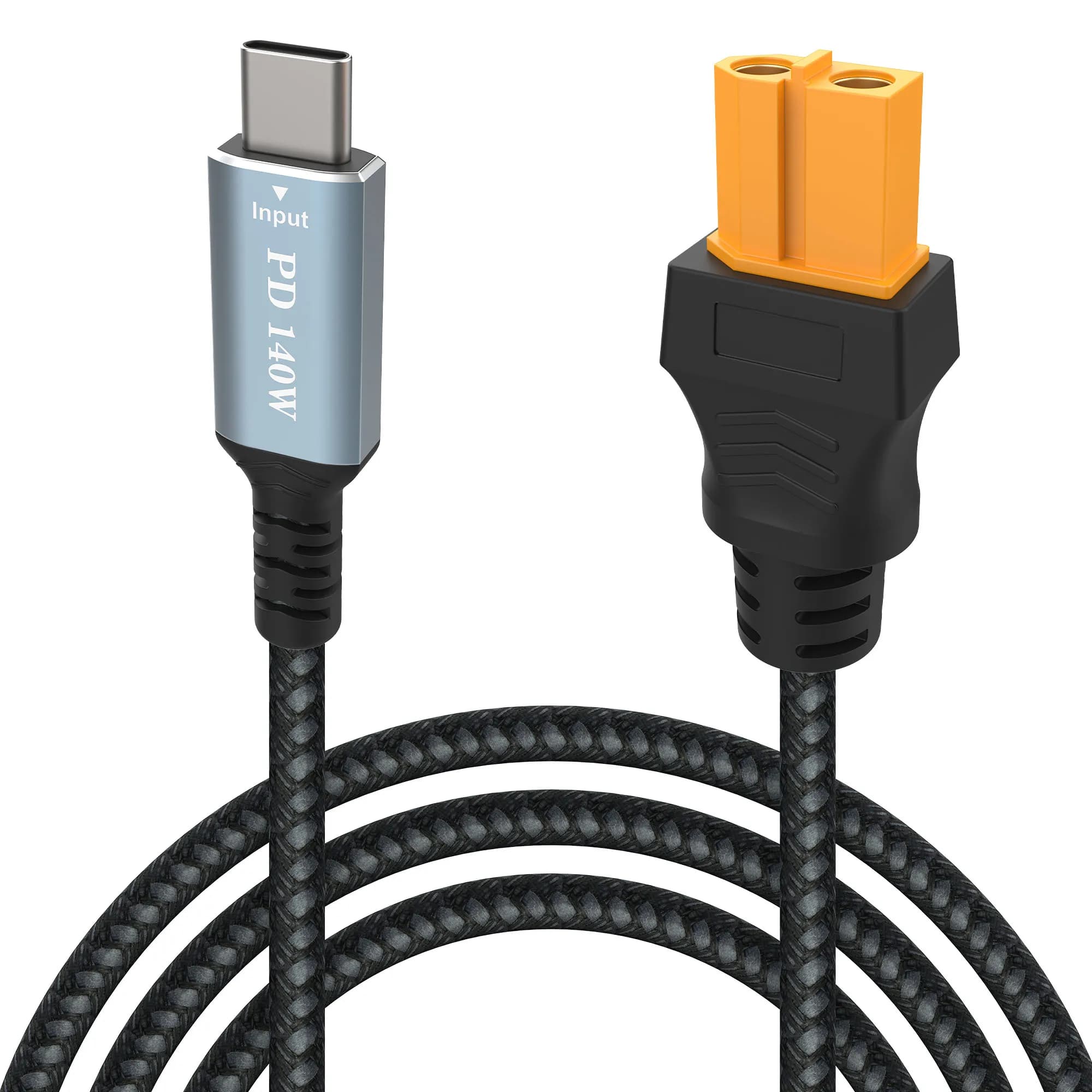 C-type adapter cable to XT60, USB C charging cable to XT60, USB C male cable to XT60 female, PD charging cable 140 W
